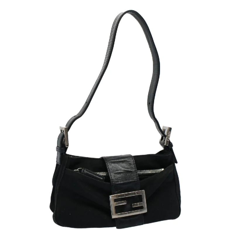 Designer bags with top handlesFENDI Mamma Baguette Shoulder Bag Nylon Black 2355 26723 009  ep2357