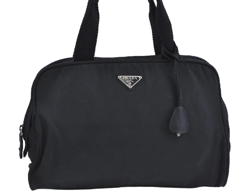 Best bags for weekend getawaysAuthentic PRADA Nylon Tessuto Shoulder Hand Bag Black K6852