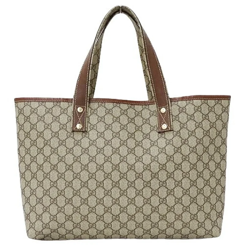 Designer bags with detachable strapsGUCCI bag ladies tote shoulder GG plus brown beige 211134