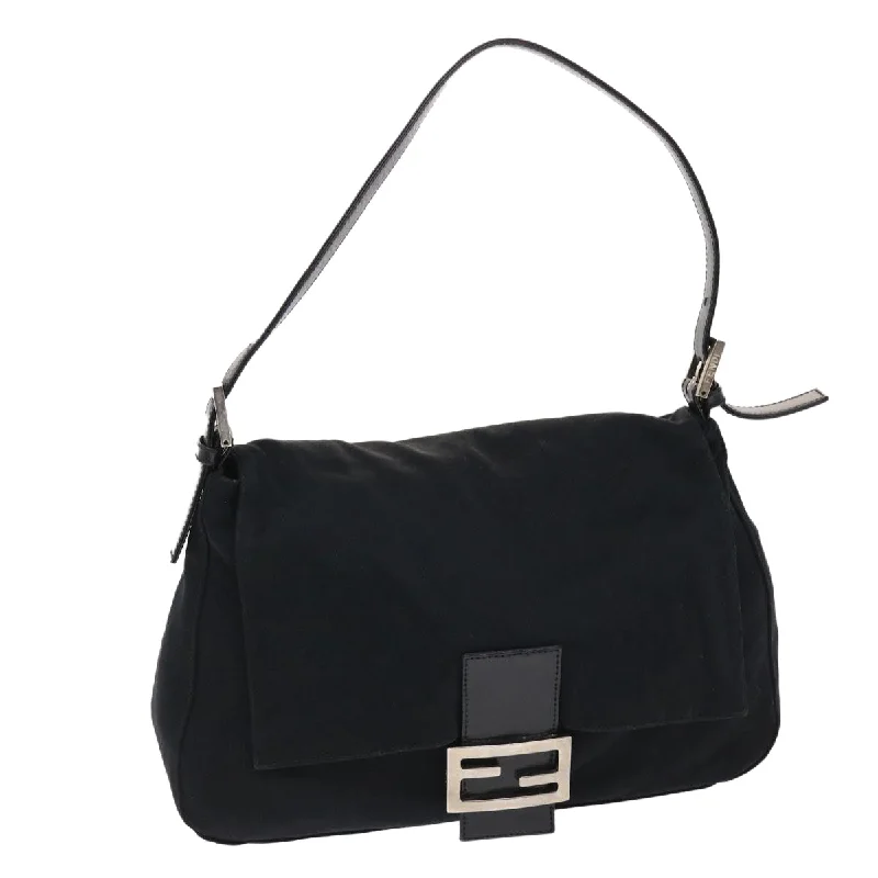 High-quality leather messenger bagsFENDI Mamma Baguette Shoulder Bag Nylon Black  ep1270