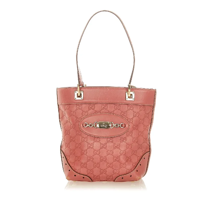 Luxury bags with exotic skinsGucci Guccissima Punch Tote Bag (SHG-19979)