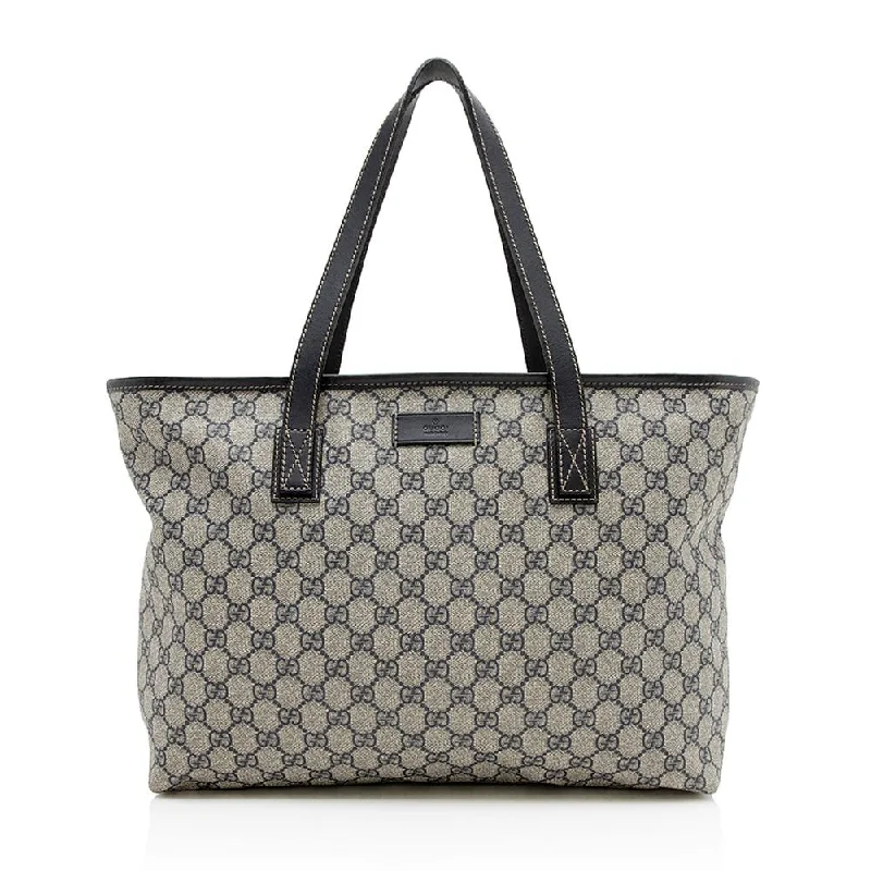 Designer bags with top handlesGucci GG Supreme Tote (SHF-12882)