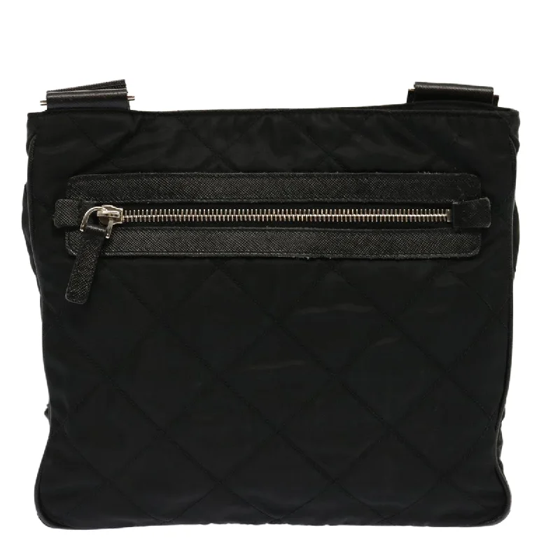 High-quality leather messenger bagsPRADA Quilted Shoulder Bag Nylon Black  fm3367