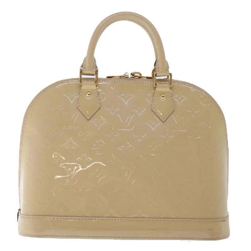 Durable leather bags for daily useLOUIS VUITTON Monogram Vernis Alma PM Hand Bag 2way Beige M90170 LV Auth 49459