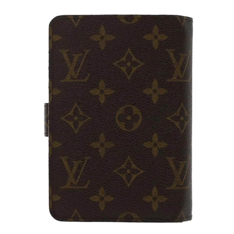 Designer bags with gold hardwareLOUIS VUITTON Monogram Porte Papier Zip Wallet M61207 LV Auth 49468