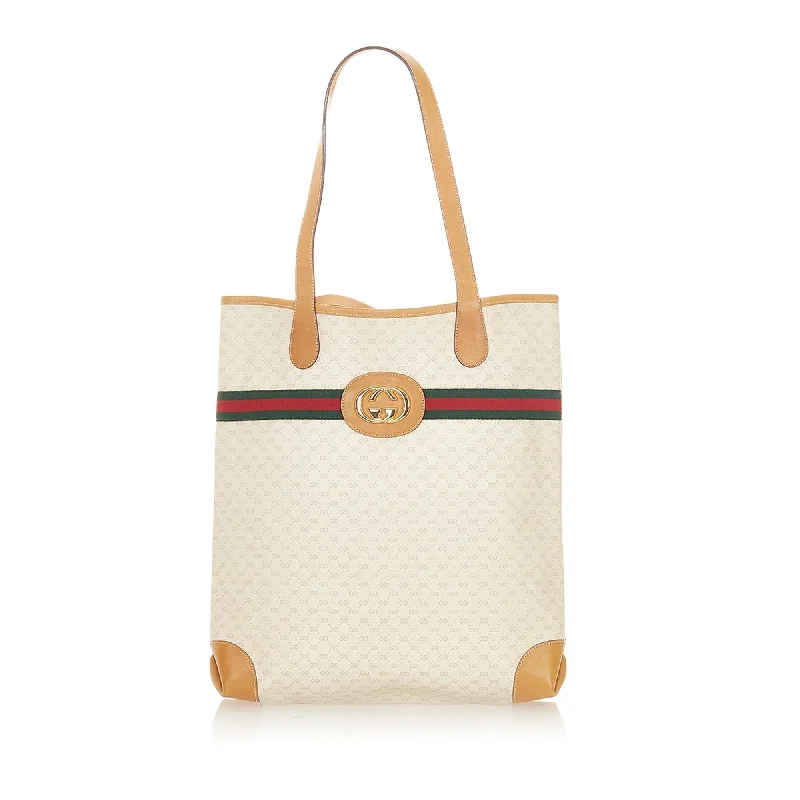 Best tote bags for workGucci GG Supreme Web Tote Bag (SHG-19406)