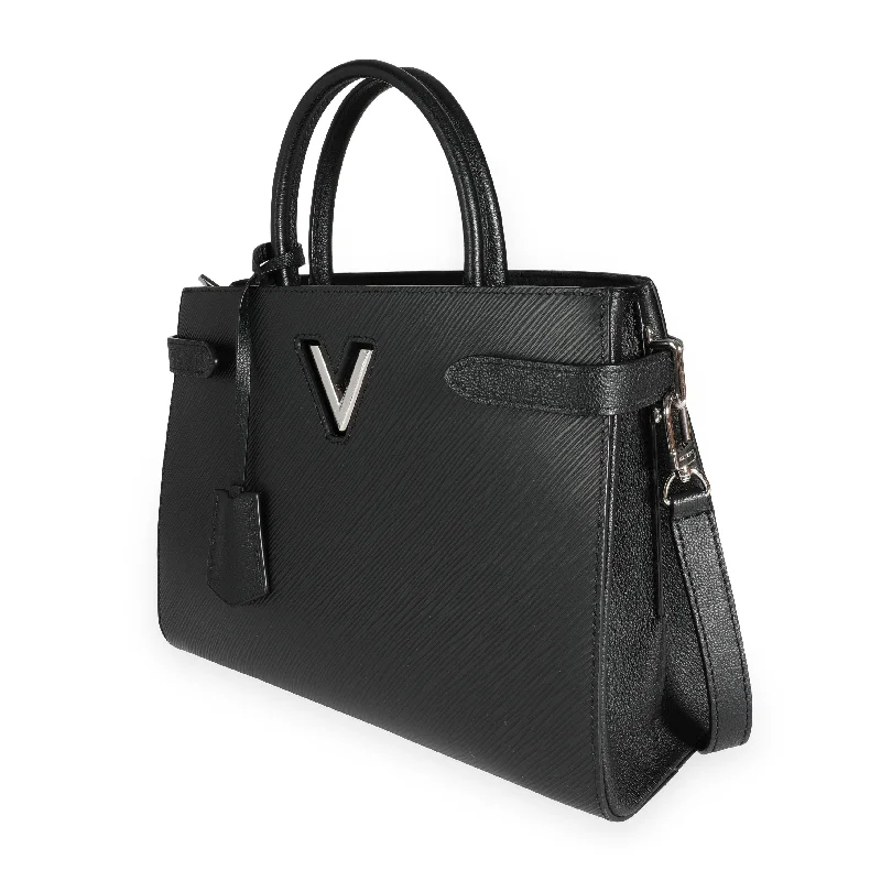 Affordable luxury bags Louis Vuitton Black Epi Leather Twist Tote