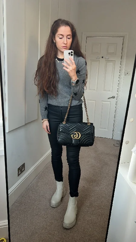 Gucci GG Black Marmont Medium Shoulder Bag (RRP £2,070)