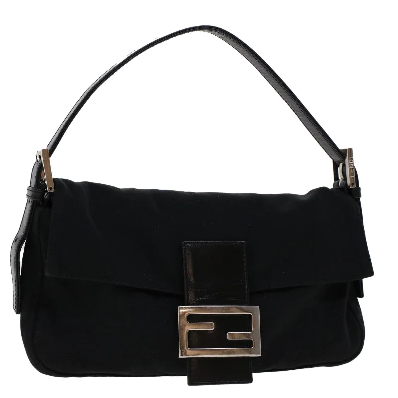 Best-selling designer bags 2025FENDI Mamma Baguette Shoulder Bag Nylon Leather Black 2321.26424.008  bs6395