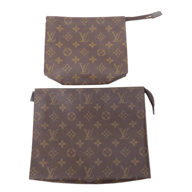 Customizable monogram bagsLouis Vuitton Set of 2 Poche Toilette 19 & 26 Clutch Bag Pouch