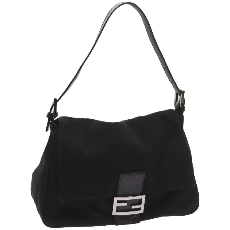 Durable leather bags for daily useFENDI Mamma Baguette Shoulder Bag Nylon Black 2321 26325 079  ep3515