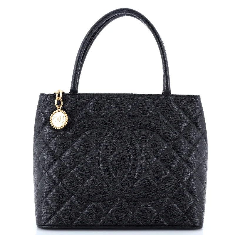 Durable leather bags for daily useDurable leather bags for daily useMedallion Tote Quilted Caviar