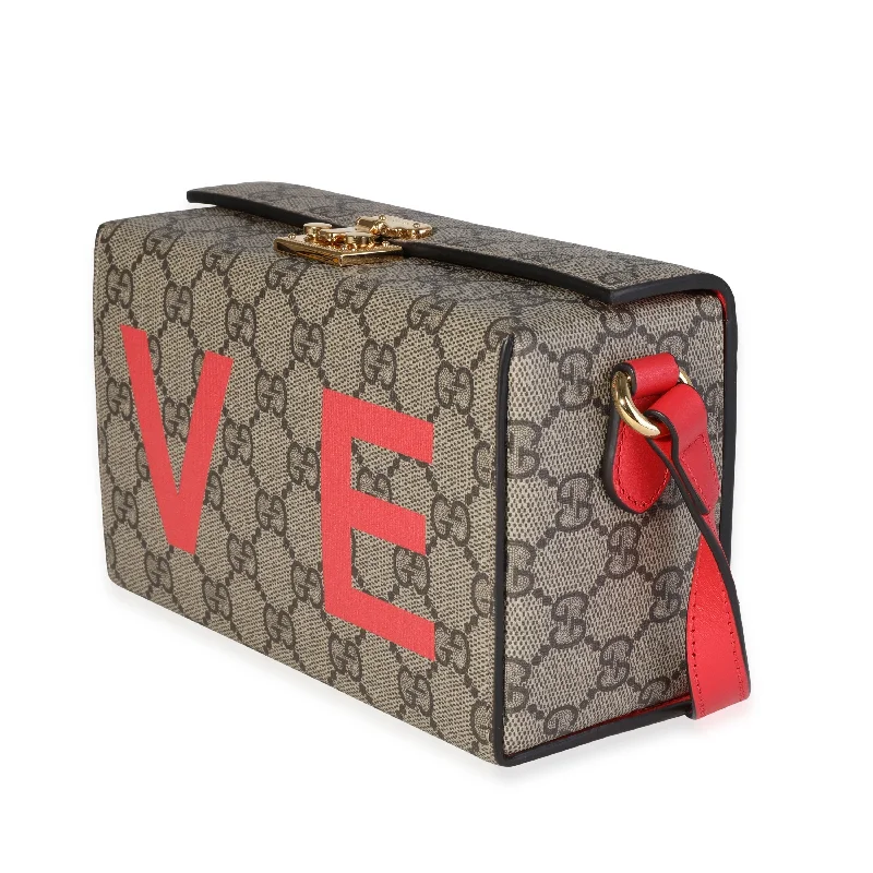 Customizable monogram bagsGucci GG Supreme Valentine's Day Mini Box Bag