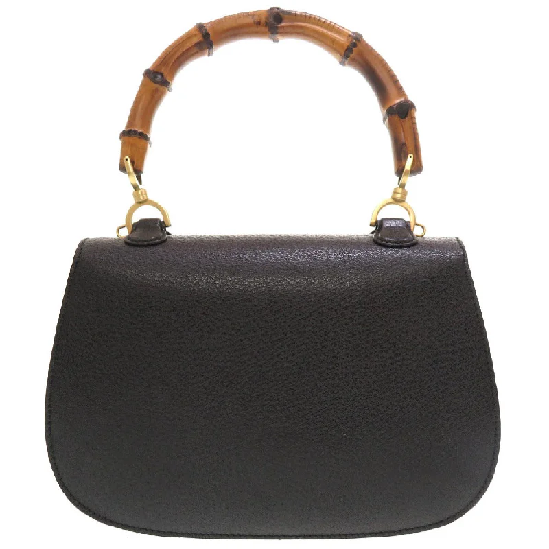 High-quality leather messenger bagsGUCCI Handbag 000 2113 0633 Bamboo, Leather black Women Used