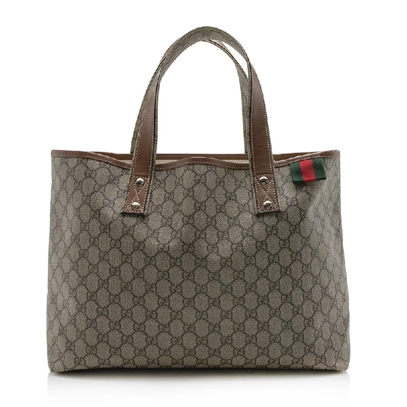 Designer bags with detachable strapsGucci GG Supreme Web Loop E/W Shopping Tote (SHF-13023)