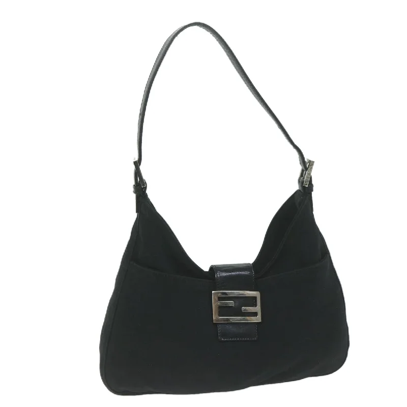 Vintage-inspired handbagsFENDI Mamma Baguette Shoulder Bag Nylon Black  ep3008