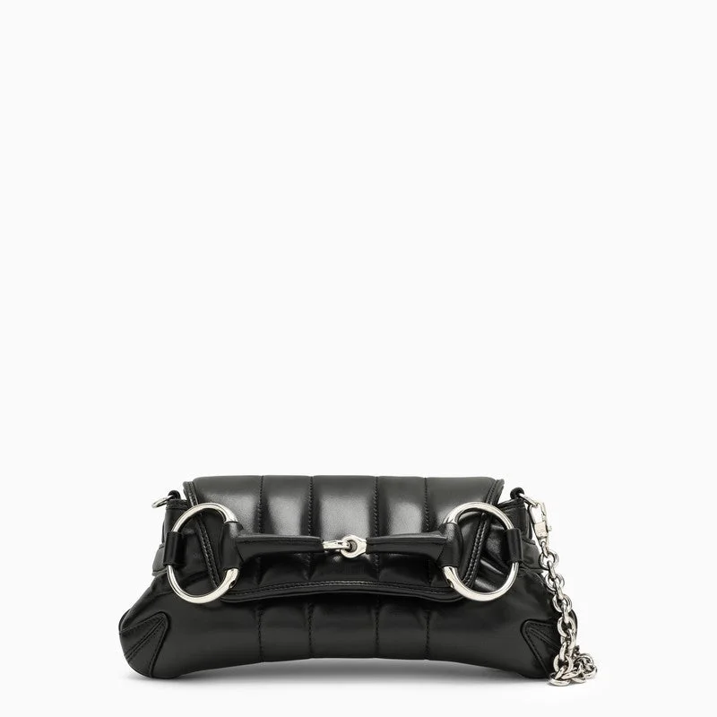 Customizable monogram bagsGucci Gucci Horsebit Chain Small Black Bag Women