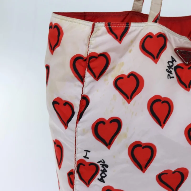 Affordable designer bag dupesPRADA Heart Tote Bag Nylon Red  yk11927