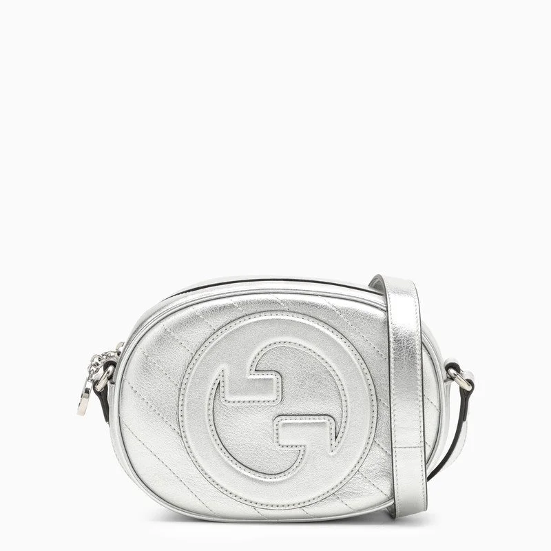 Lightweight duffle bags for gymGucci Gucci Blondie Mini Shoulder Bag Silver Women