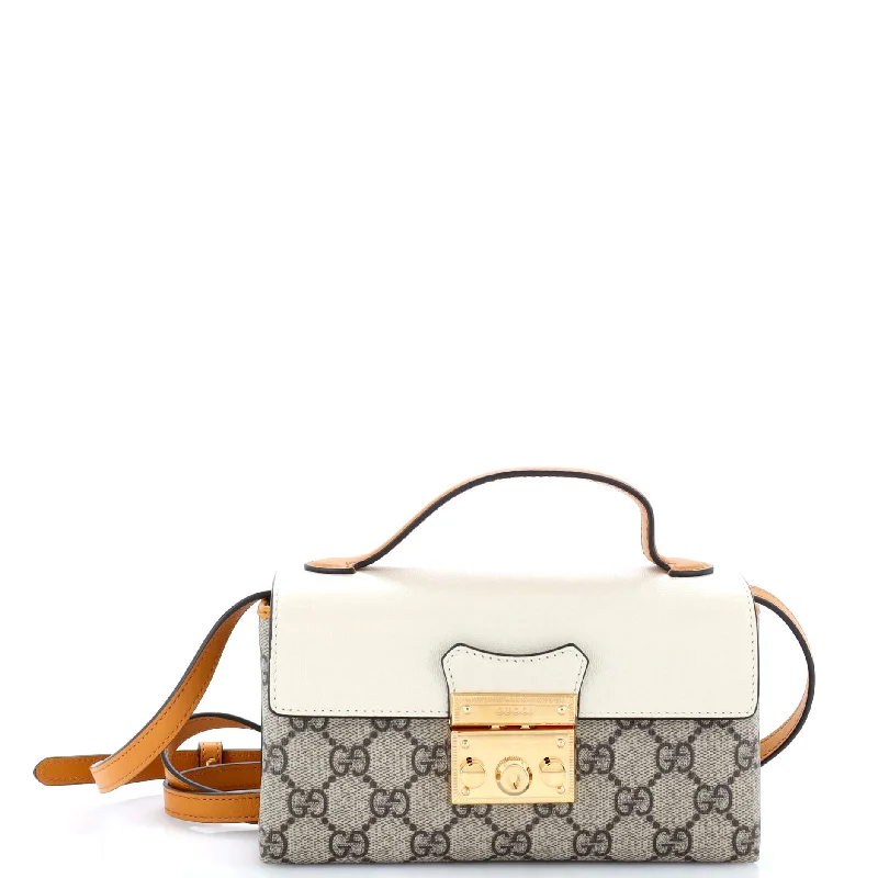 Customizable monogram bagsCustomizable monogram bagsPadlock Top Handle Bag GG Coated Canvas and Leather Mini