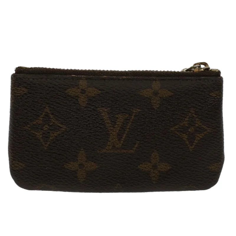 Elegant clutch bags for weddingsLouis Vuitton Monogram Pochette Cles Coin Purse M62650 LV Auth 46327