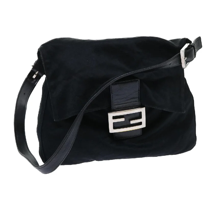 Eco-friendly tote bags for shoppingFENDI Mamma Baguette Shoulder Bag Nylon Black  53377