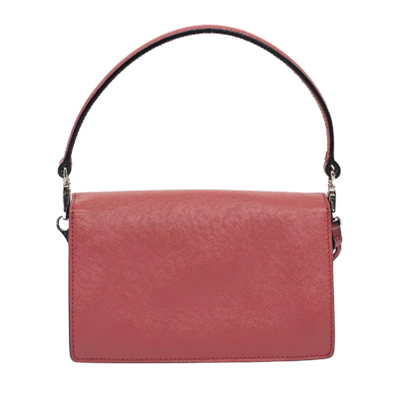 Designer bags with detachable strapsPRADA Mini Hand Bag Safiano leather 2way Pink  am4942