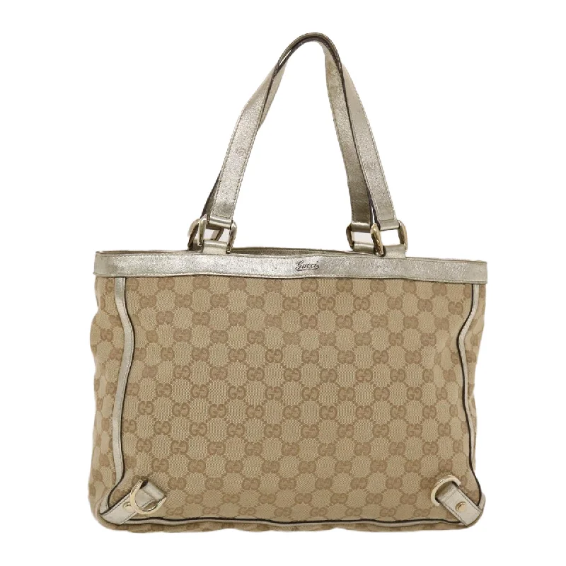 Top-rated backpack brandsGUCCI GG Canvas Tote Bag Beige Gold  49062