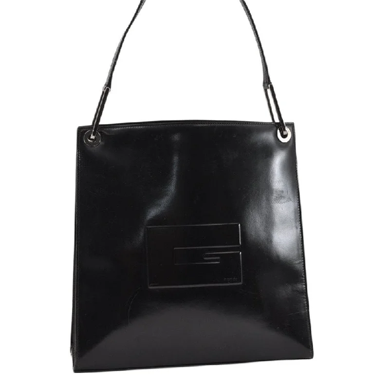 Best tote bags for workAuthentic GUCCI Vintage Shoulder Hand Bag Purse Enamel Black Junk 2391K