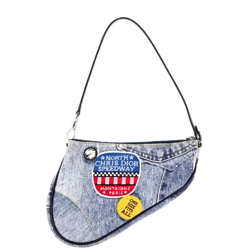 Trendy transparent PVC bagsTrendy transparent PVC bagsVintage Saddle Bag Printed Denim Mini