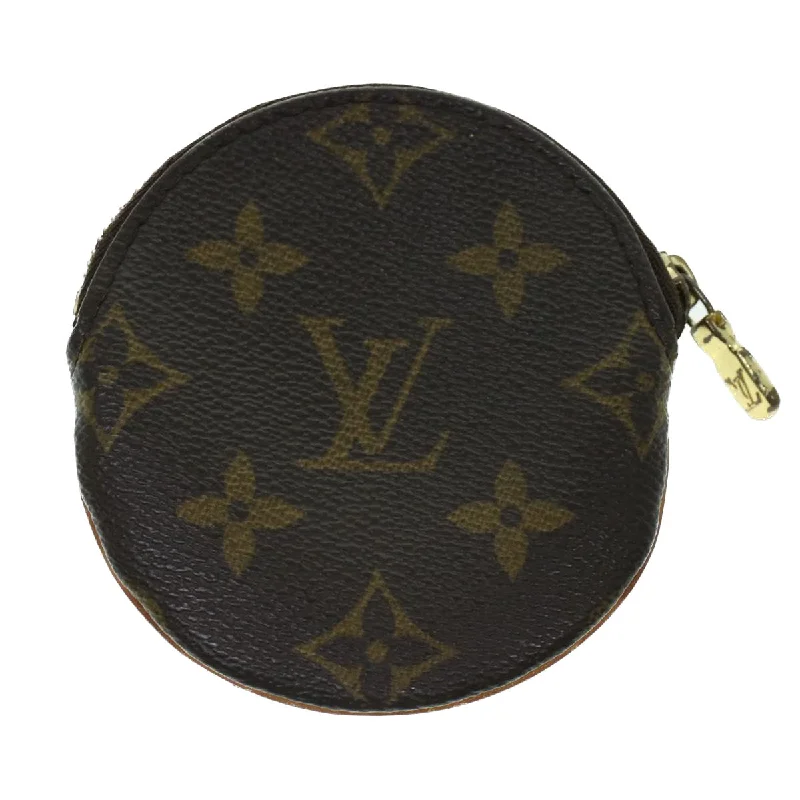 Designer bags with top handlesLouis Vuitton Monogram Porte Monnaie Round Coin Purse M61926 LV Auth 43547