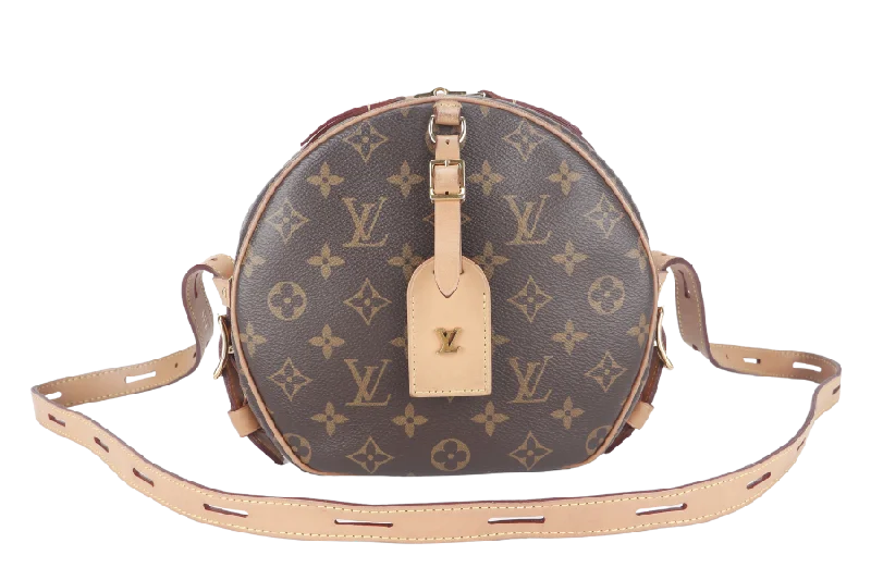 High-end designer bags for menLOUIS VUITTON BOITE CHAPEAU SOUPLE MM BROWN MONOGRAM CANVAS GOLD HARDWARE WITH DUST COVER