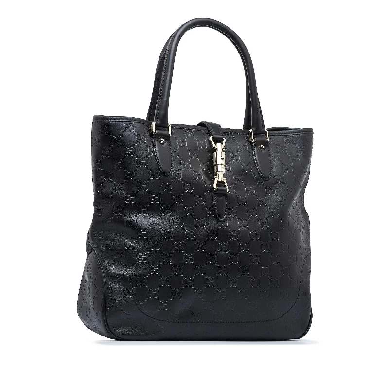 Designer bags with top handlesGucci Guccissima New Jackie Tote (SHG-kH4Dlg)