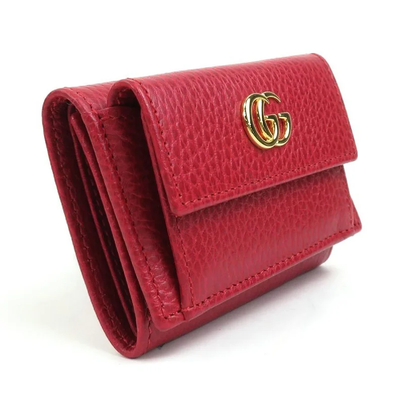 Stylish laptop bags for professionalsGUCCI Trifold Wallet GG Marmont Leather Red Unisex 523277