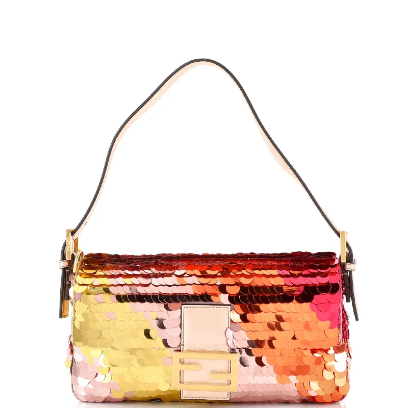 High-quality leather messenger bagsHigh-quality leather messenger bagsBaguette 1997 Bag Sequin Embellished Satin Medium