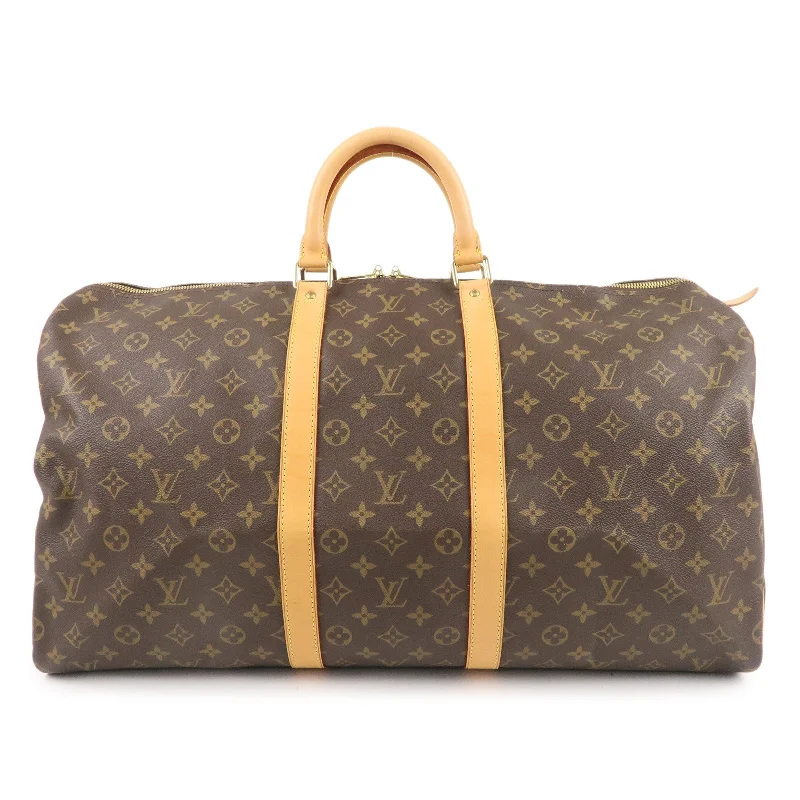 Best bags for weekend getawaysLouis Vuitton Monogram Keep All 55 Boston Bag Brown M41424