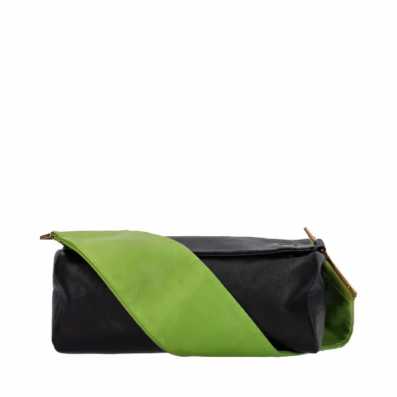 Mini bags for evening outPRADA Leather Shoulder Bag Black/Green