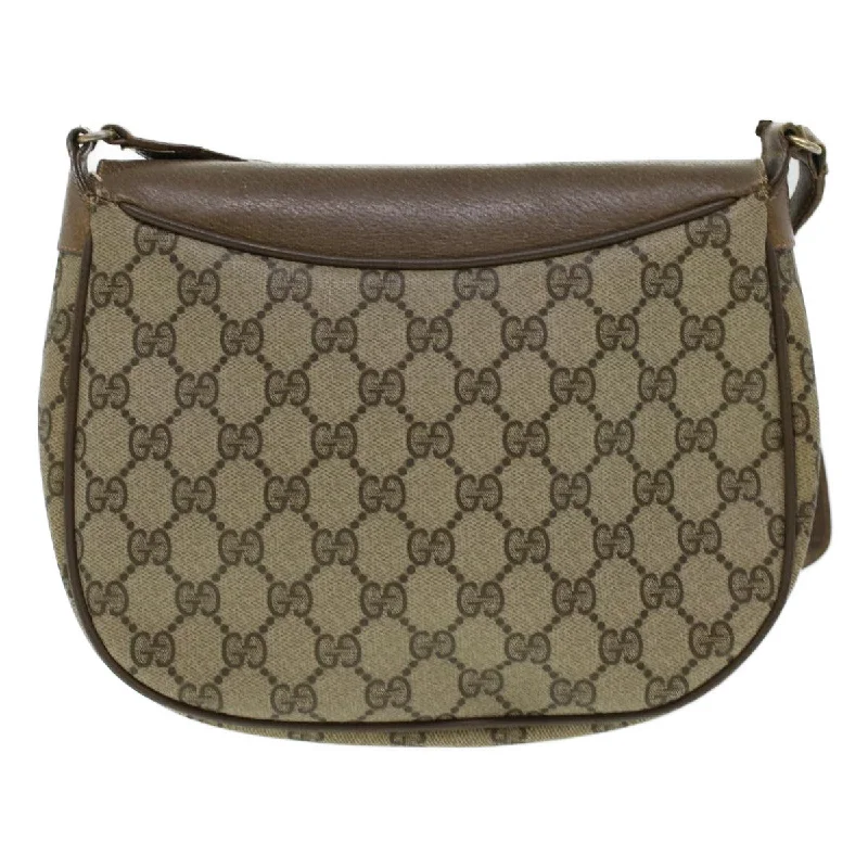 GUCCI GG Canvas Web Sherry Line Shoulder Bag Beige Red 10.02.056  44259