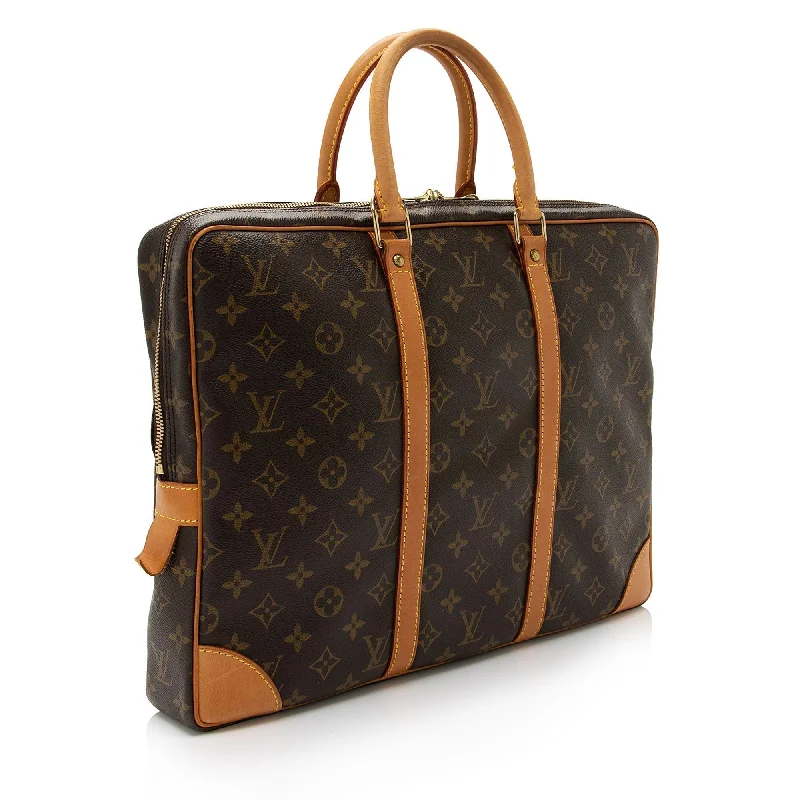 Designer bags with detachable strapsLouis Vuitton Vintage Monogram Canvas Porte Documents Voyage Bag