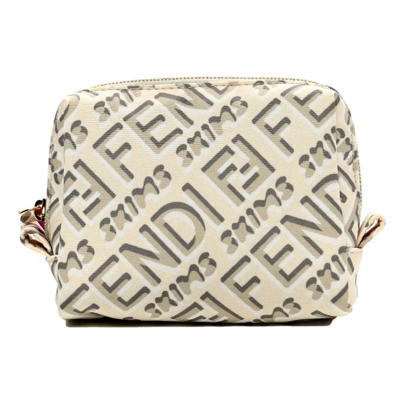 Mini bags for evening outFendi x Skims Nylon Avorio Small Beauty Pouch