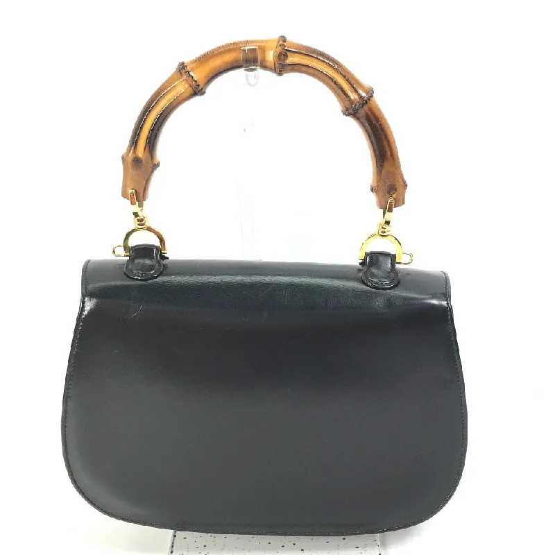 Eco-friendly tote bags for shoppingGUCCI Handbag 000 1951 Leather / Bamboo black turn lock old gucci Bamboo Women Secondhand