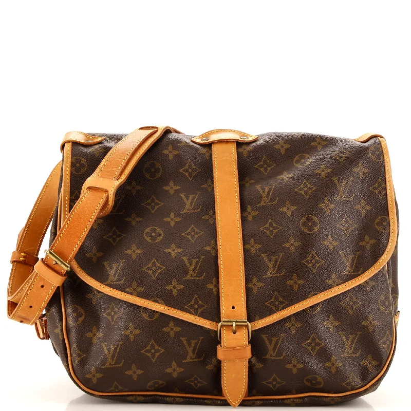 Stylish laptop bags for professionalsSaumur Handbag Monogram Canvas 35