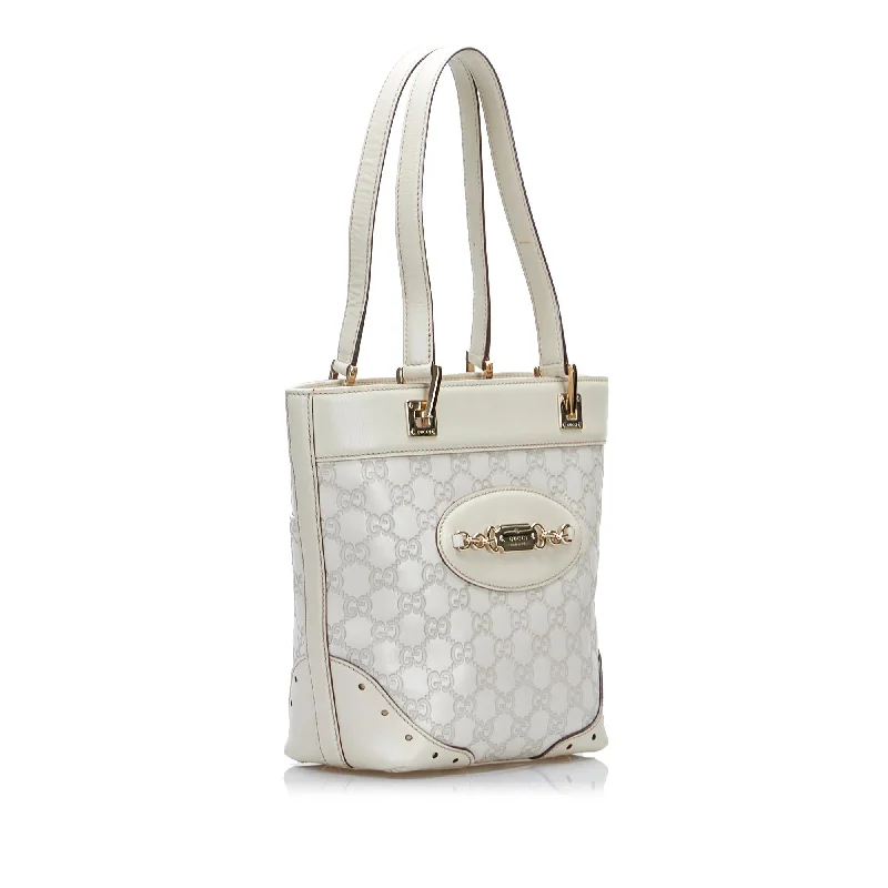 Designer bags with gold hardwareGucci Guccissima Punch Tote (SHG-UbCjD4)