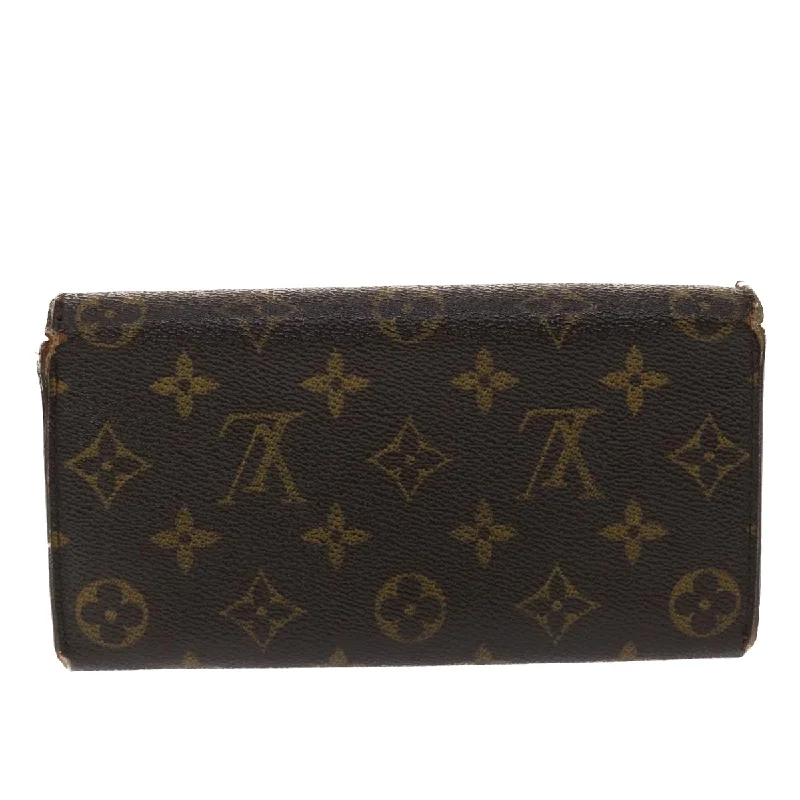 Luxury bags with chain strapsLouis Vuitton Monogram Portefeuille Sarah Long Wallet M62137 LV Auth 47807