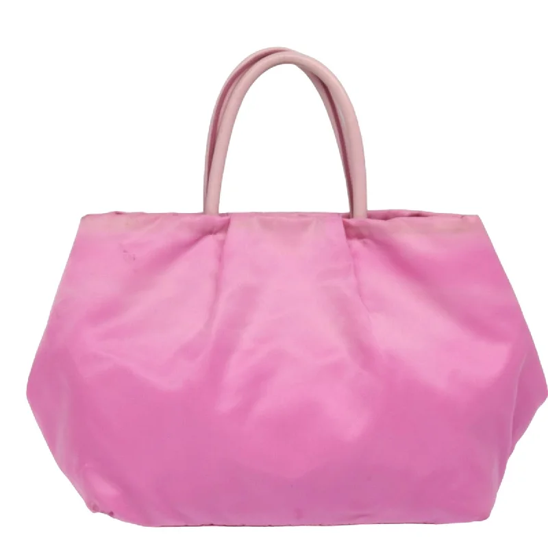 Vintage-inspired handbagsPRADA ribbon Hand Bag Nylon Pink  84004