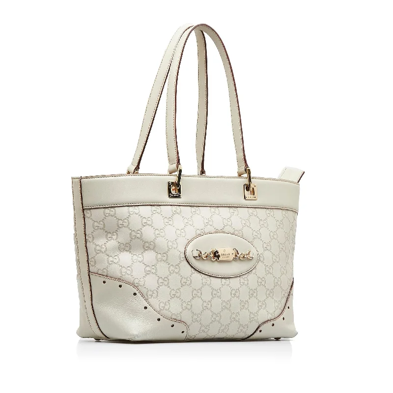 Designer bags with gold hardwareGucci Guccissima Punch Tote (SHG-cY88qZ)