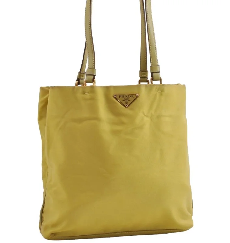 Best bags for weekend getawaysAuthentic PRADA Nylon Tessuto Leather Shoulder Hand Bag Purse Yellow 8361I