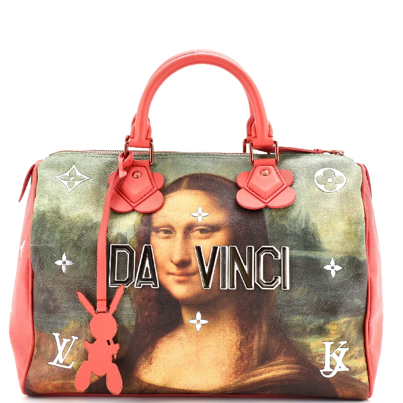 Best tote bags for workSpeedy Handbag Limited Edition Jeff Koons Da Vinci Print Canvas 30