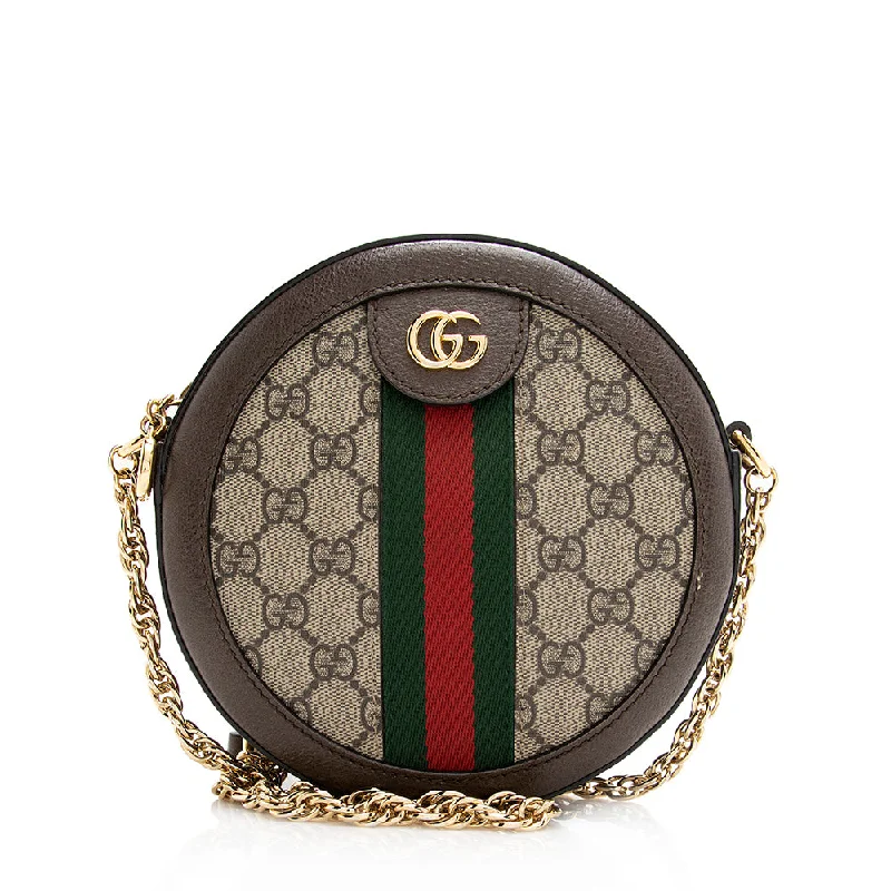 Large capacity travel bagsGucci GG Supreme Ophidia Round Mini Shoulder Bag