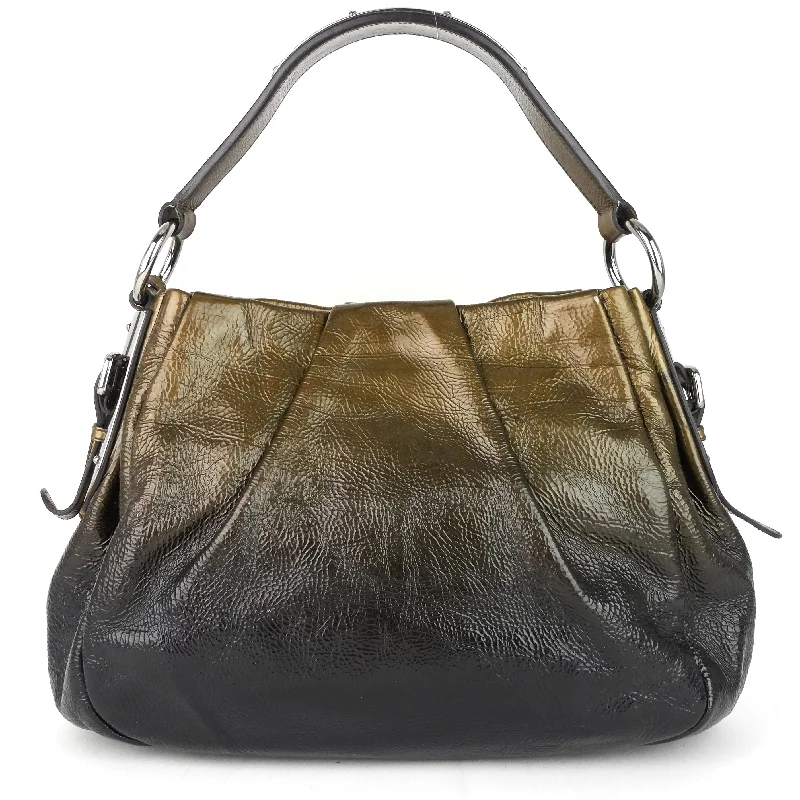 Luxury bags with exotic skinsPRADA Ombre Pleated Patent Leather Bag